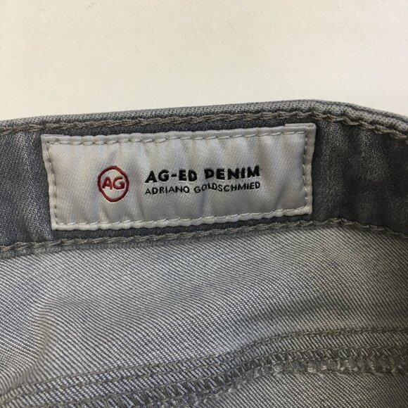 AG ADRIANO GOLDSCHMIED Gray The Legging Ankle Super Skinny Raw Slit Hem Jeans - Picture 2 of 15